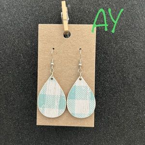 Homemade wood earrings